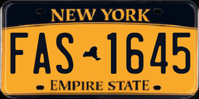 NY license plate FAS1645