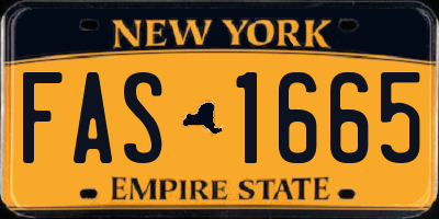 NY license plate FAS1665