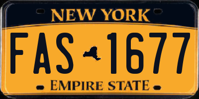 NY license plate FAS1677