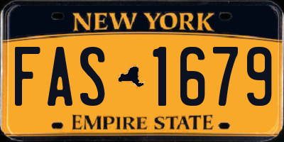NY license plate FAS1679
