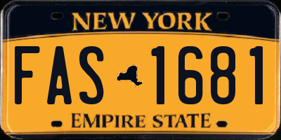 NY license plate FAS1681