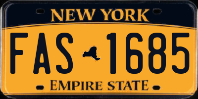 NY license plate FAS1685
