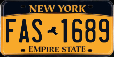 NY license plate FAS1689