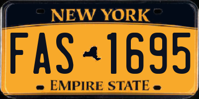 NY license plate FAS1695