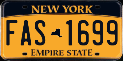 NY license plate FAS1699