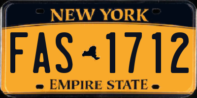 NY license plate FAS1712