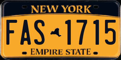 NY license plate FAS1715