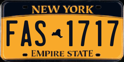 NY license plate FAS1717