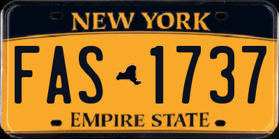 NY license plate FAS1737