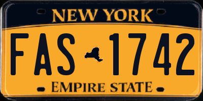 NY license plate FAS1742