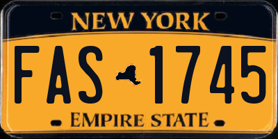 NY license plate FAS1745