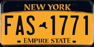 NY license plate FAS1771