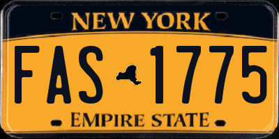 NY license plate FAS1775