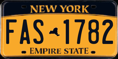 NY license plate FAS1782