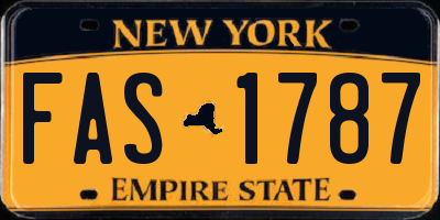 NY license plate FAS1787
