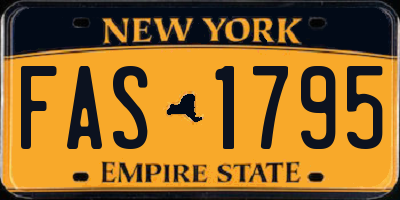 NY license plate FAS1795