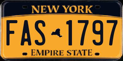 NY license plate FAS1797
