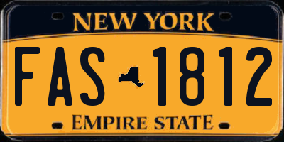 NY license plate FAS1812