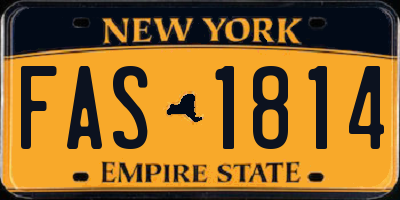 NY license plate FAS1814