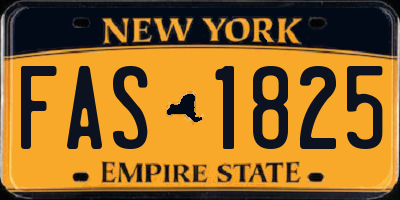 NY license plate FAS1825