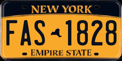 NY license plate FAS1828