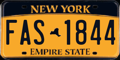 NY license plate FAS1844