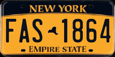 NY license plate FAS1864
