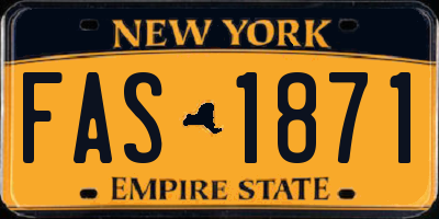 NY license plate FAS1871