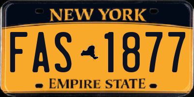 NY license plate FAS1877