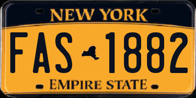 NY license plate FAS1882