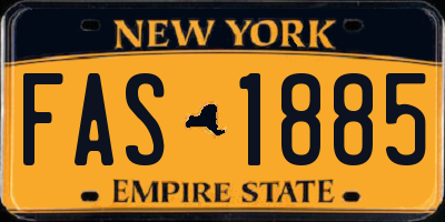 NY license plate FAS1885