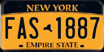 NY license plate FAS1887
