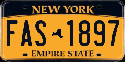 NY license plate FAS1897