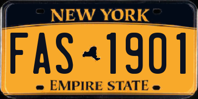 NY license plate FAS1901