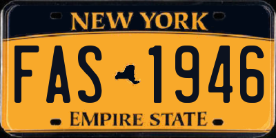 NY license plate FAS1946