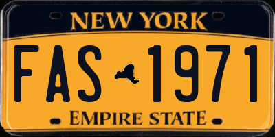 NY license plate FAS1971