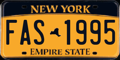 NY license plate FAS1995