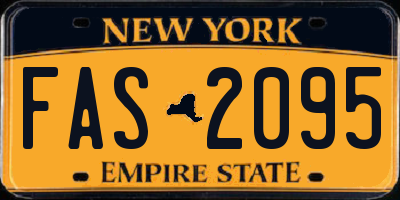 NY license plate FAS2095