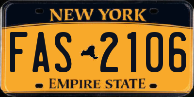 NY license plate FAS2106