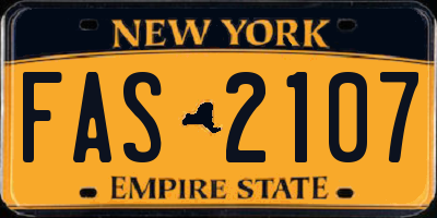 NY license plate FAS2107
