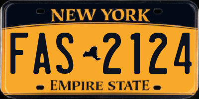 NY license plate FAS2124