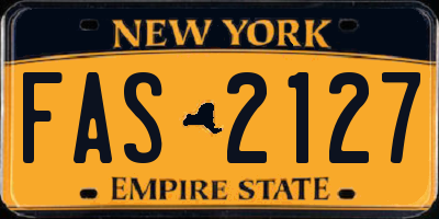 NY license plate FAS2127
