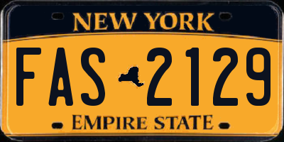 NY license plate FAS2129
