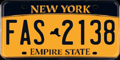 NY license plate FAS2138