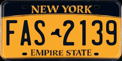NY license plate FAS2139