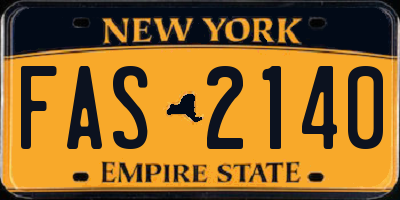 NY license plate FAS2140
