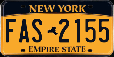 NY license plate FAS2155