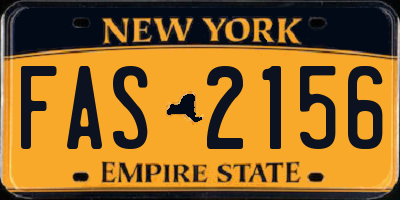 NY license plate FAS2156