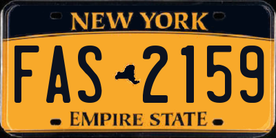 NY license plate FAS2159