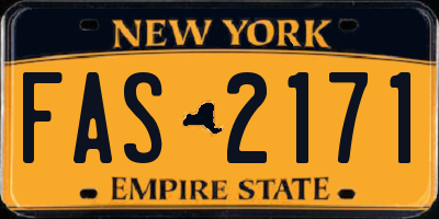 NY license plate FAS2171